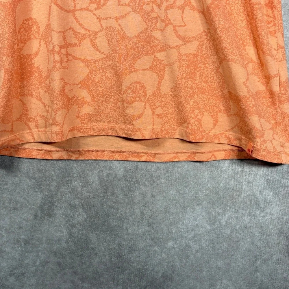 Nike ACG Shirt Womens Size‎ XL Orange Floral Half Sleeve Active FitDry Outdoor